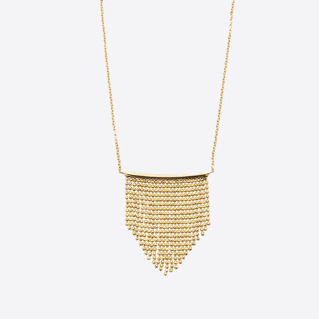 Collar Peruffo colección Ribbons en oro amarillo brillo (6.35g) con diamantes (0.30ct). Medidas ajustables: 38-40-42cm.