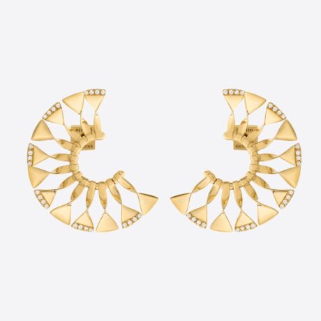 Pendientes Peruffo colección Ribbons en oro amarillo (7.44g) con diamantes (0.288ct).