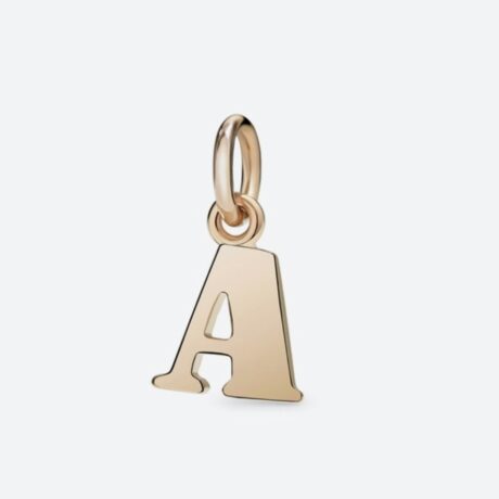 Colgante Dodo inicial A en oro rosa de 9k