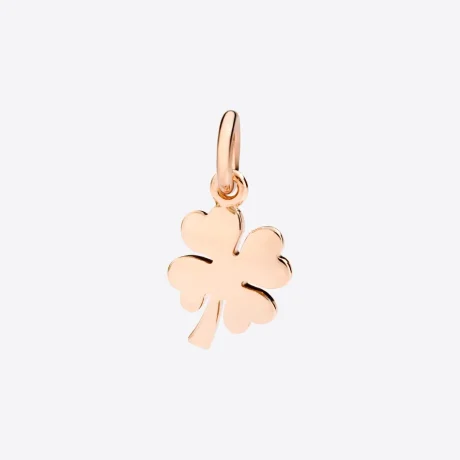 Colgante Dodo trébol 4 hojas en oro rosa de 9k
