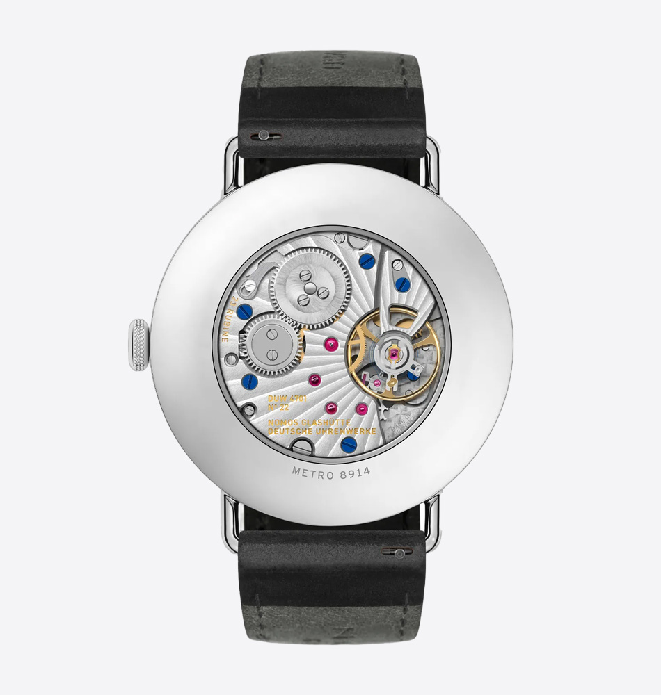 NOMOS METRO NEOMATIK FECHA RESERVA DE MARCHA AZUL GLACIAR Ref. 1121 - Imagen 2